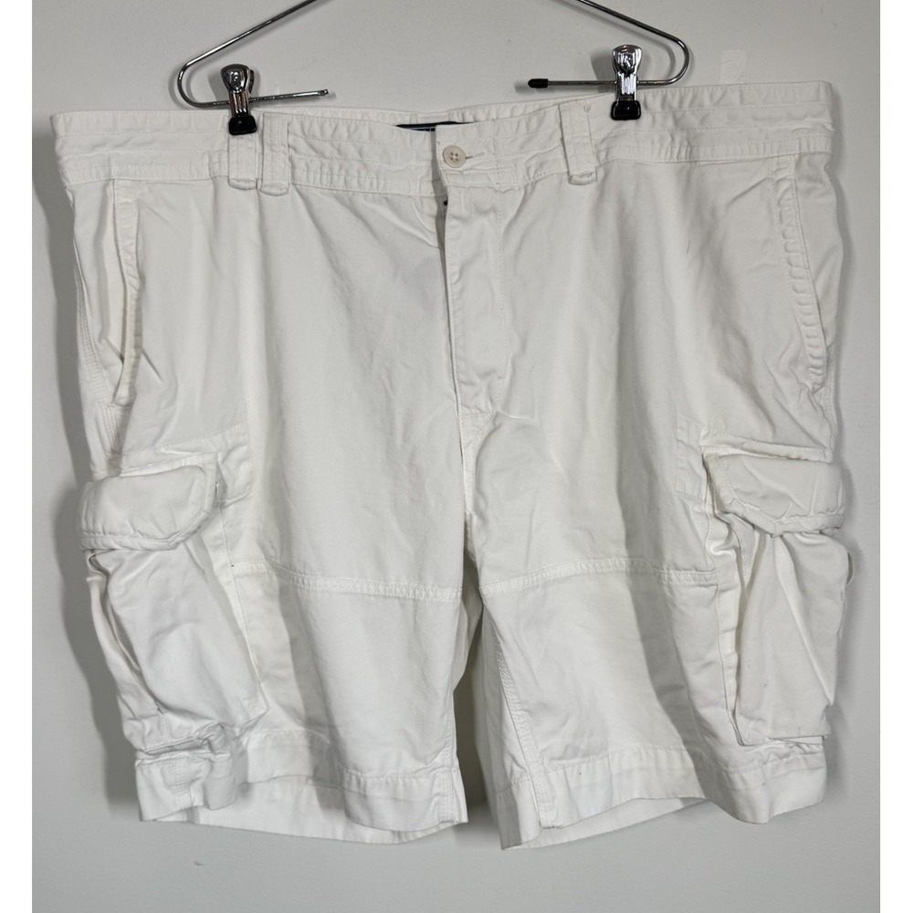 Polo‎ Ralph Lauren Men's 46 X 9 White Cargo Shorts 90s Spring Y2K Baggy Beachy